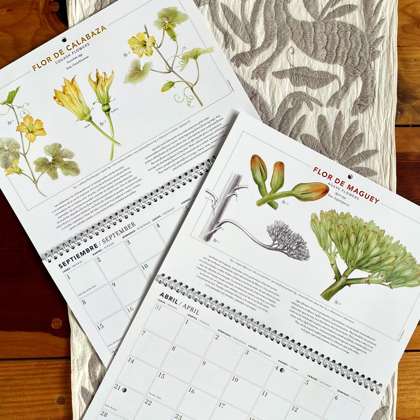 Calendario 2025 Flores Comestibles de Mesoamérica