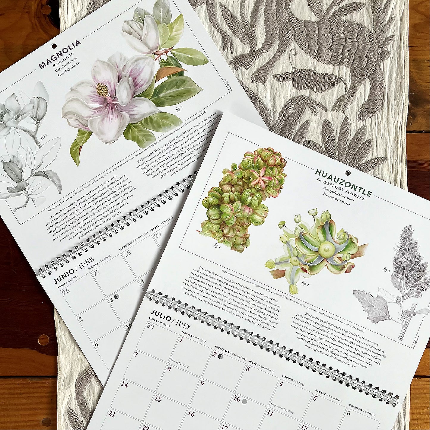 Calendario 2025 Flores Comestibles de Mesoamérica