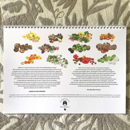 Calendario 2022 Frutos Mesoaméricanos