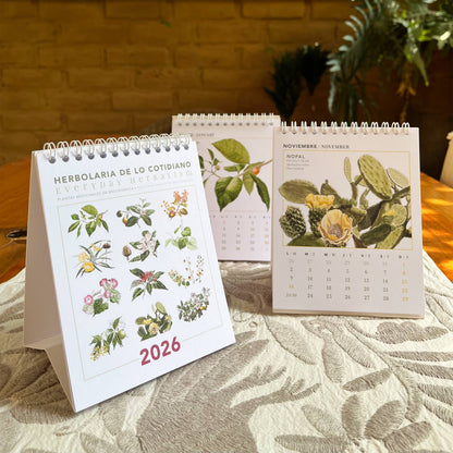 Calendario de escritorio 2026 Herbolaria de lo cotidiano