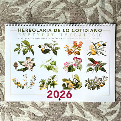 Calendario 2026 Herbolaria de lo cotidiano